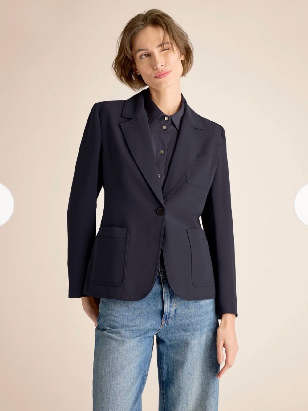 M.M. LaFleur Soma Everyday Crepe Jacket Blazer in Oxford - NWT! Size 0
